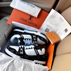 Кроссовки Louis Vuitton Trainer Sneaker White Black
