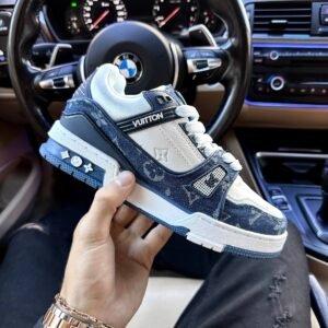 Кроссовки Louis Vuitton Trainer Sneaker White Blue