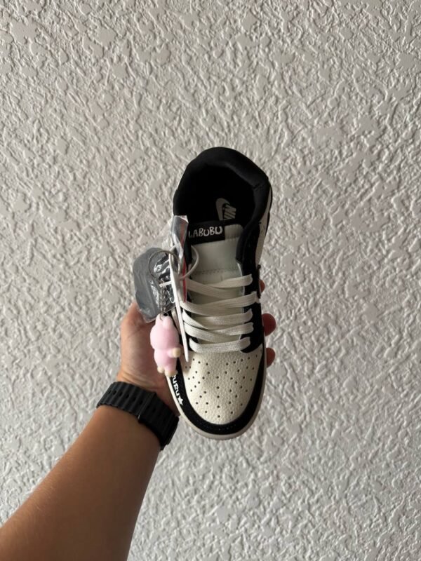 Кроссовки Женские Nike Air Jordan 1 low Travis Scott x Labubu Black Beige