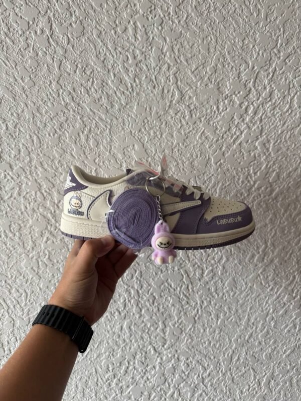 Кроссовки Женские Nike Air Jordan 1 low Travis Scott x Labubu Violet