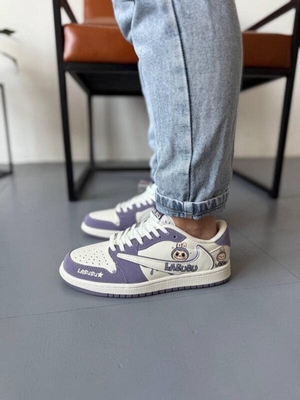 Кроссовки Женские Nike Air Jordan 1 low Travis Scott x Labubu Violet