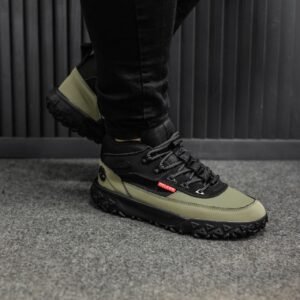 Мужские Зимние Ботинки Timberland Green Black Stride Motion 6 Waterproof Mid