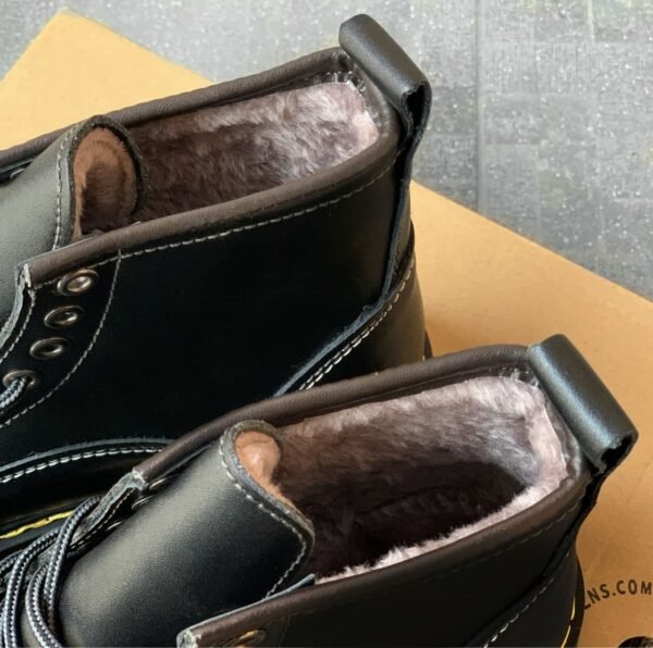 Ботинки Dr. Martens 101 Smooth Black Хутро