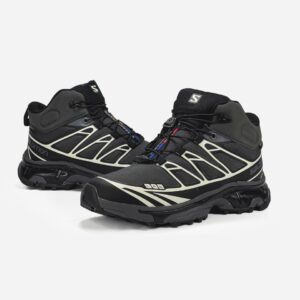 Кроссовки Мужские Salomon XT-4 Gray White Fur Зимние