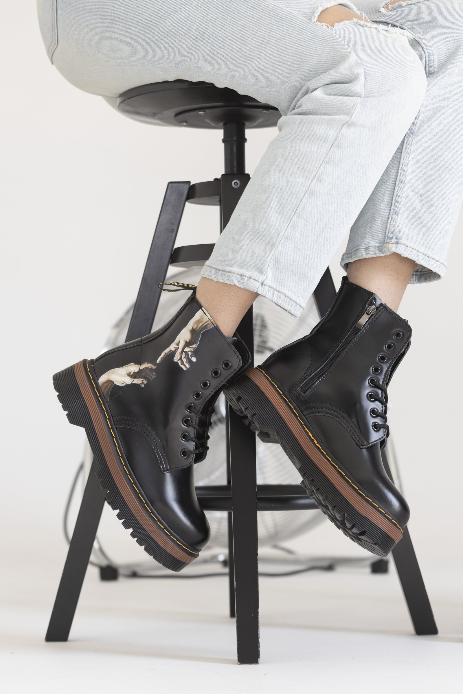 Dr.Martens Jadon Black Brown Сreation of Adam (6) Dr.Martens Jadon Black Brown Сreation of Adam