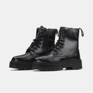 Dr.Martens adon All Black Fur Zip