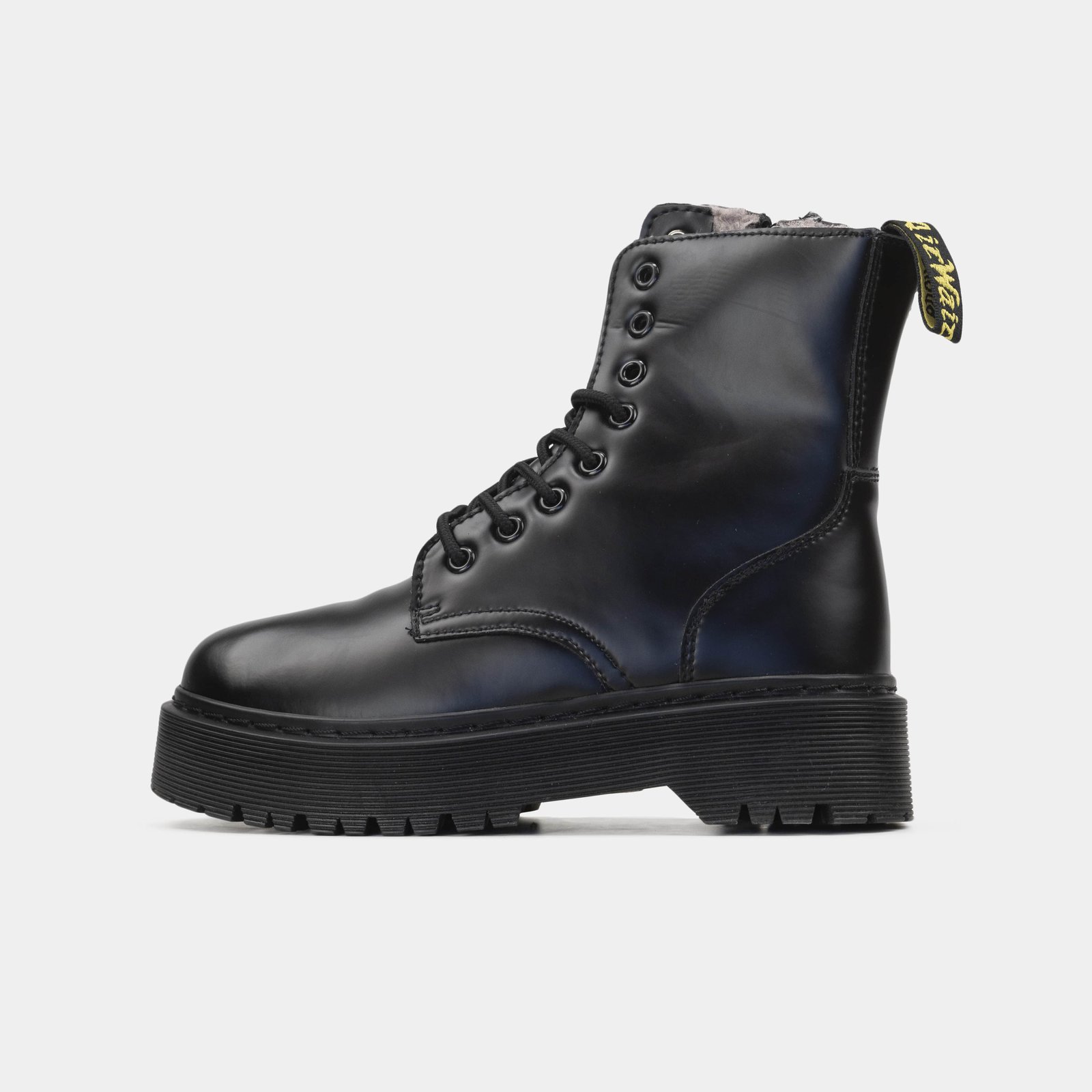 Dr.Martens adon All Black Fur Zip (3) Dr.Martens adon All Black Fur Zip