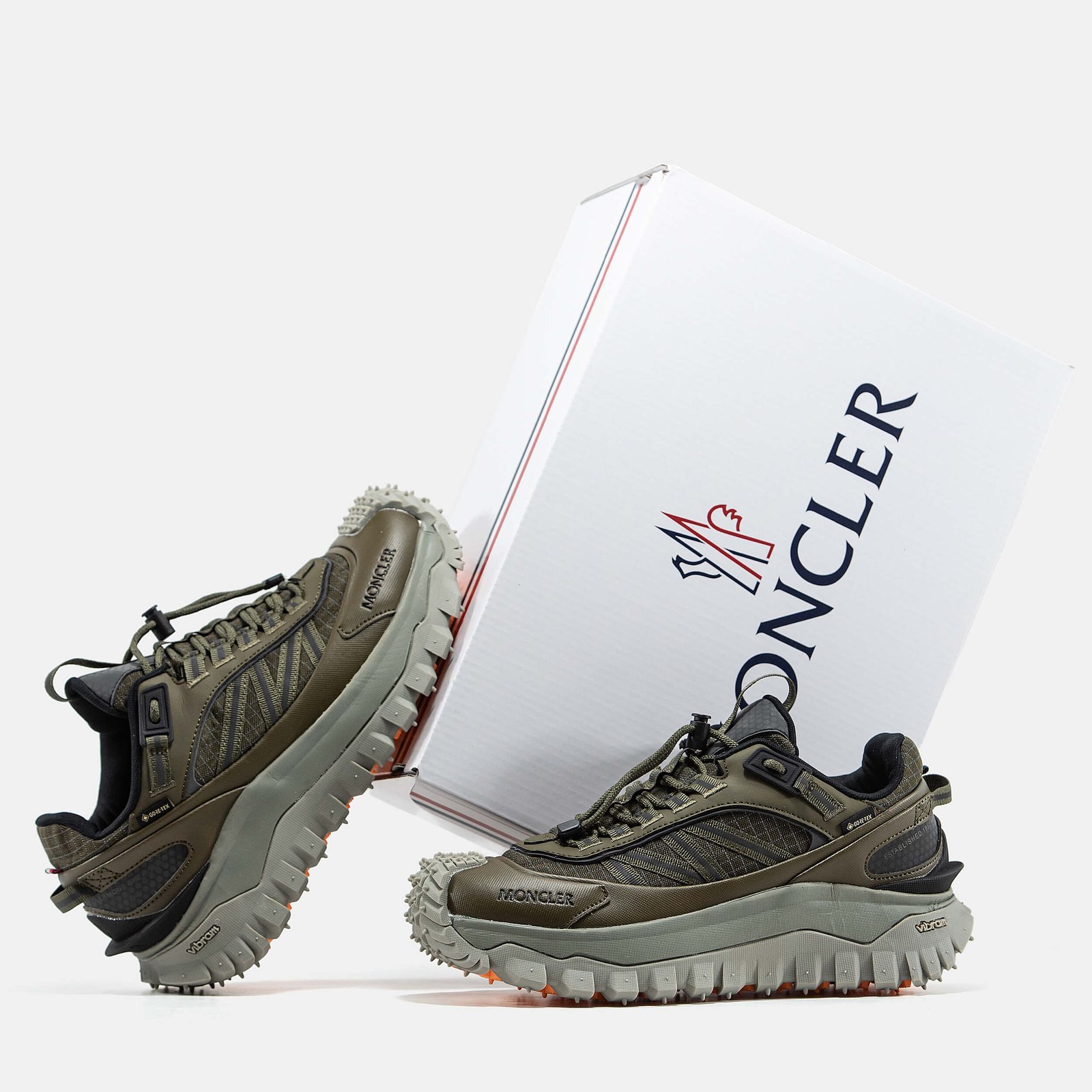 Кроссовки Moncler Trailgrip Gore-Tex Khaki Green Кроссовки Moncler Trailgrip Gore-Tex Khaki Green