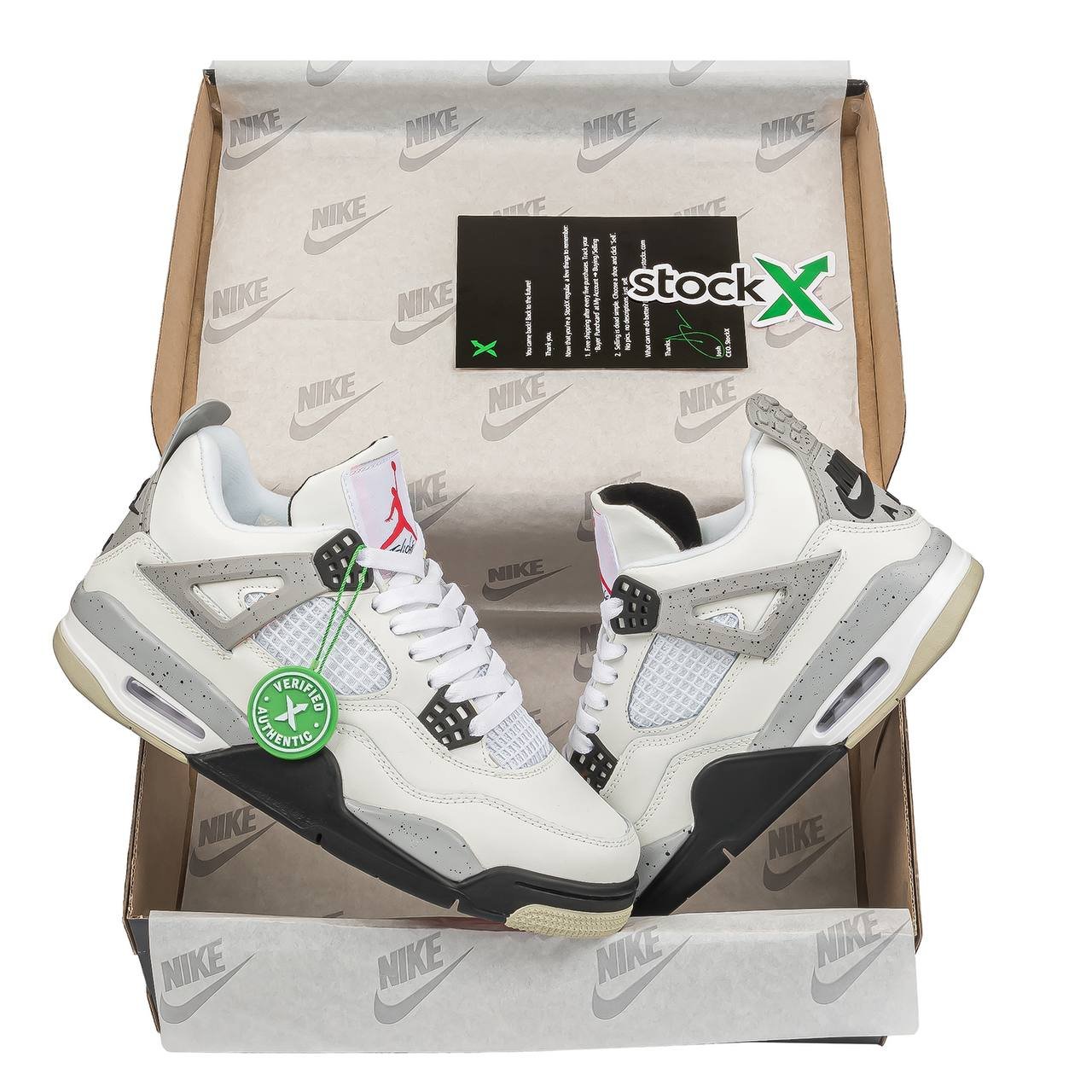Кроссовки Nike Air Jordan 4 Retro White Cement Кроссовки Nike Air Jordan 4 Retro White Cement