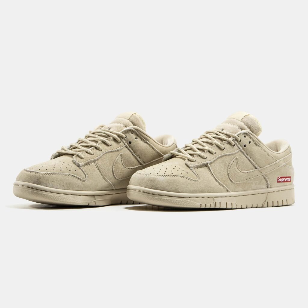Купить кроcсовки мужские Nike SB Dunk Low x Supreme Beige