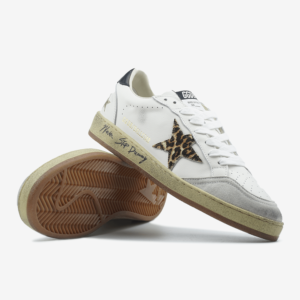 Женские Кеды Golden Goose Ball Star Leopard White Never Stop Dreaming