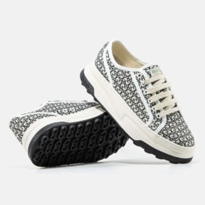 Женские кроссовки Gucci Tennis 1977 GG Monogram Black White