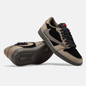 Кроссовки Мужские Nike Air Jordan 1 Low x Travis Scott Brown Black