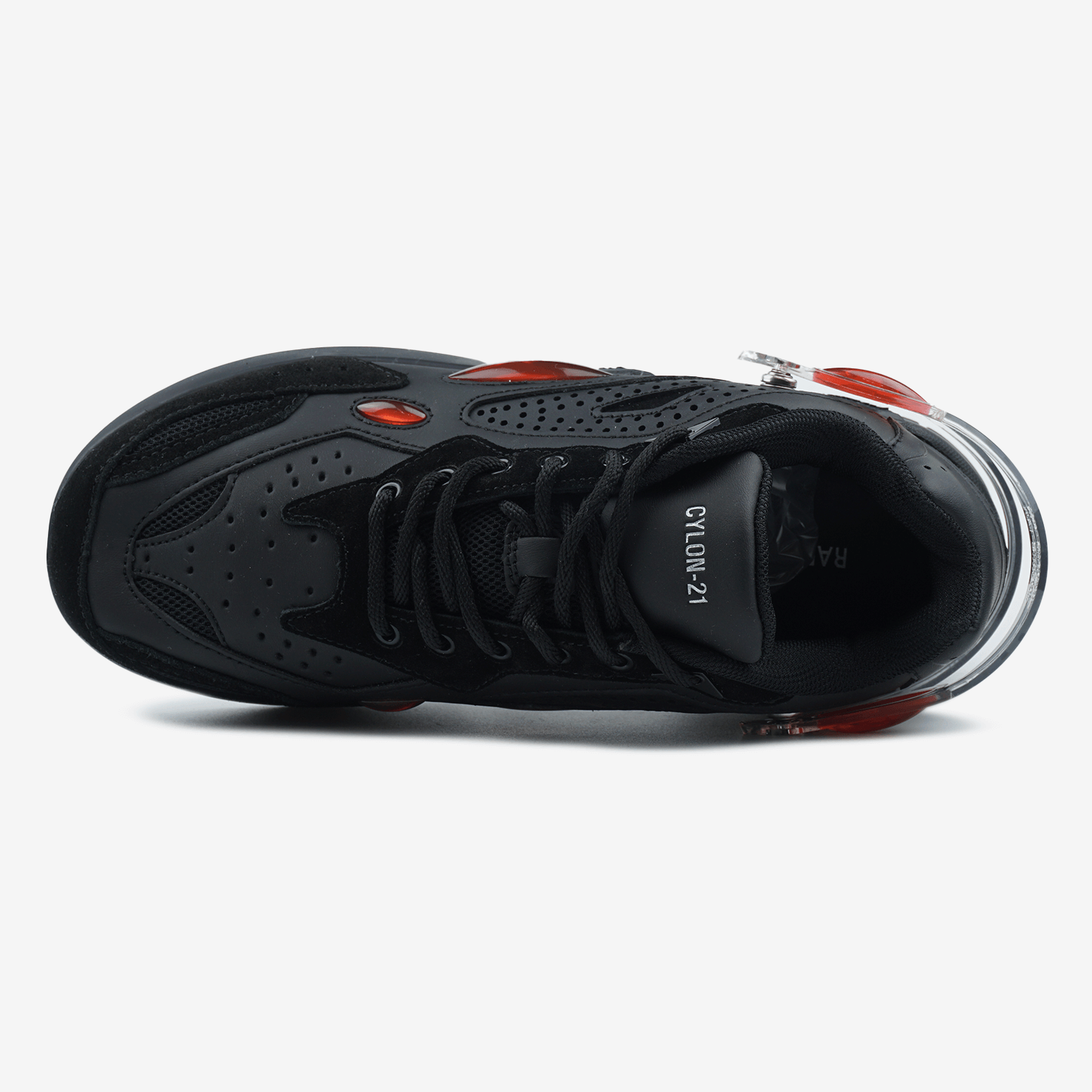 Мужские Кроссовки Adidas x Raf Simons Cylon-21 Black Red (3)