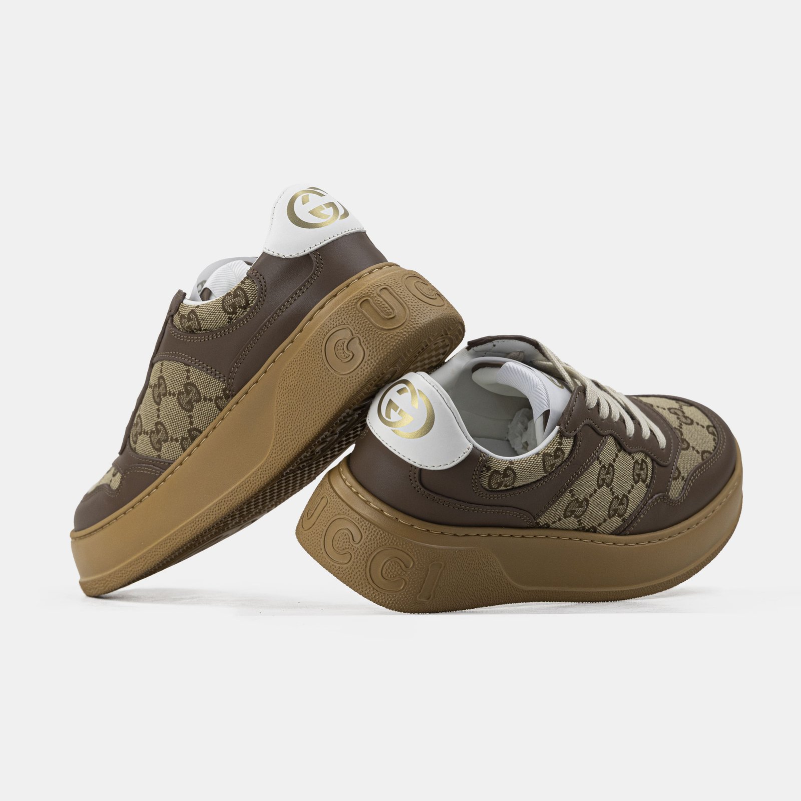 Gucci GG Sneakers Brown (1) Gucci GG Sneakers Brown