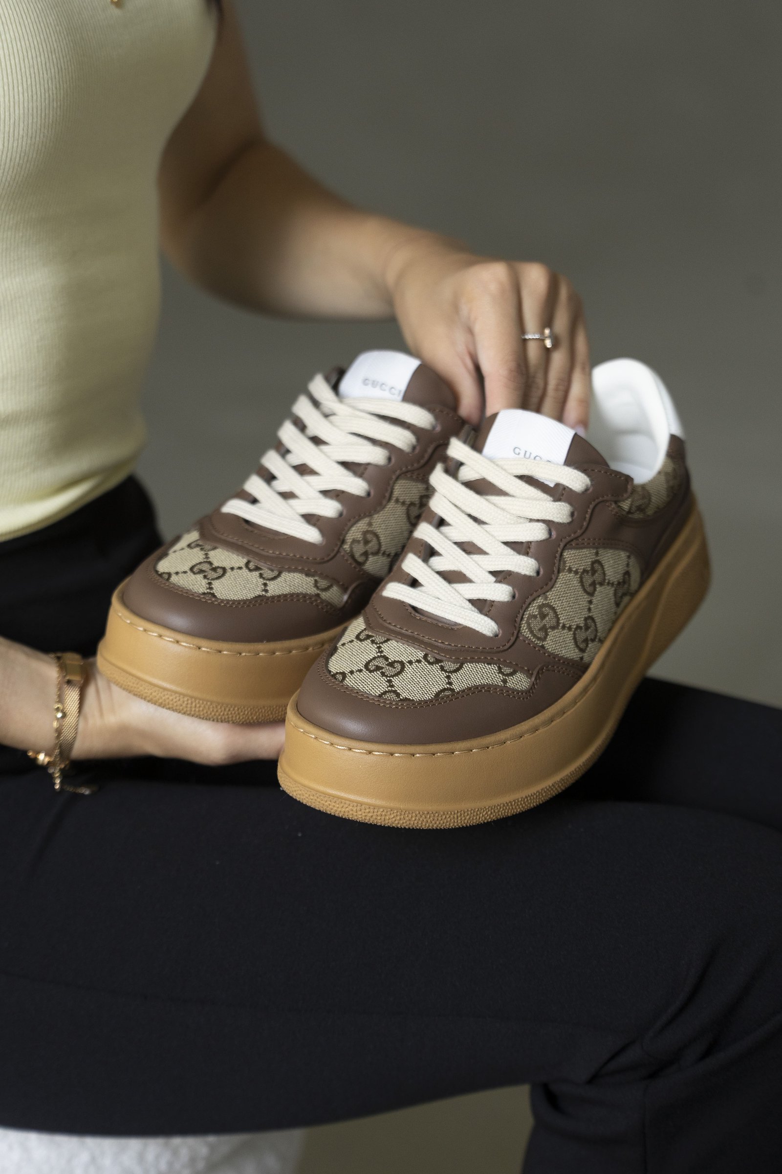 Gucci GG Sneakers Brown (8) Gucci GG Sneakers Brown