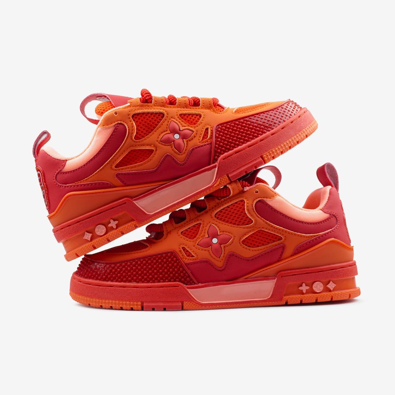 Кроссовки Louis Vuitton Skate Sneaker Red Mix Orange Cowhide Кроссовки Louis Vuitton Skate Sneaker Red Mix Orange Cowhide