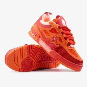 Кроссовки Louis Vuitton Skate Sneaker Red Mix Orange Cowhide
