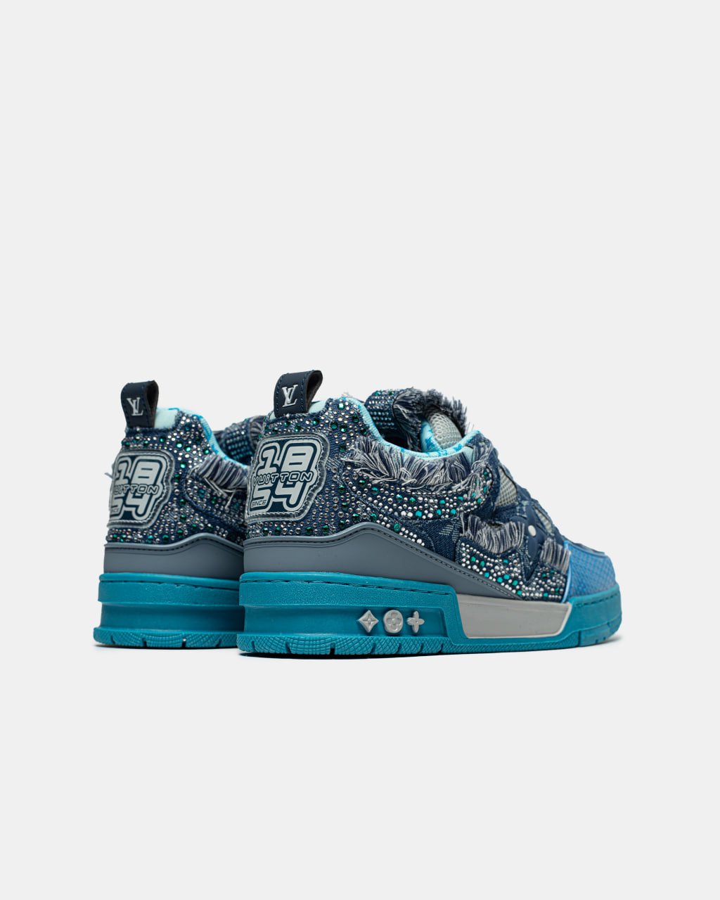 Кроссовки Louis Vuitton Skate Trainer Blue Swarovski Monogram
