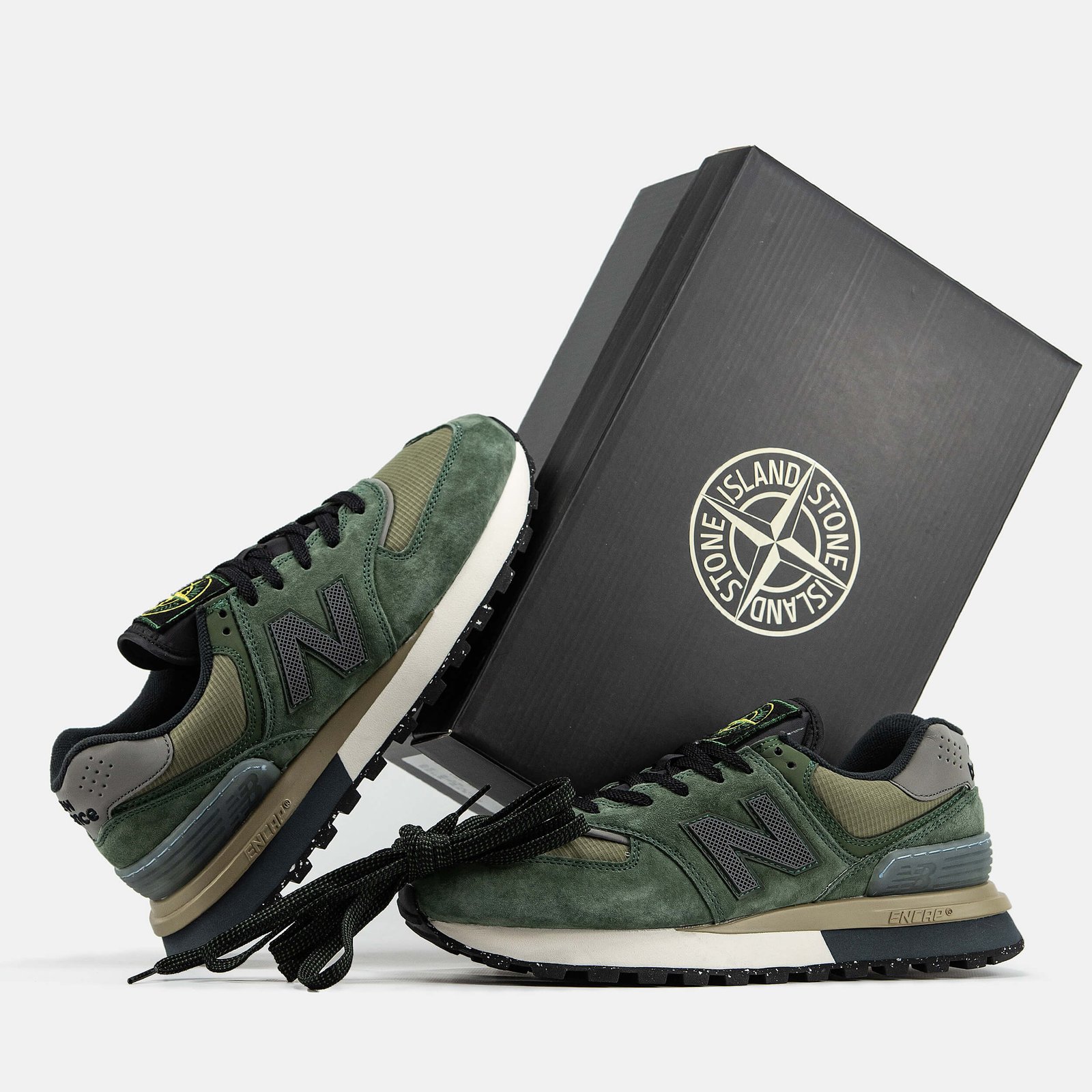 Кроссовки Мужские New Balance 574 Legacy x Stone Island Dark Green
