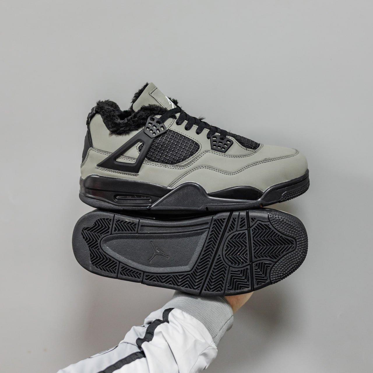 Кроссовки Мужские Nike Air Jordan 4 Grey Зимние Кроссовки Мужские Nike Air Jordan 4 Grey Зимние