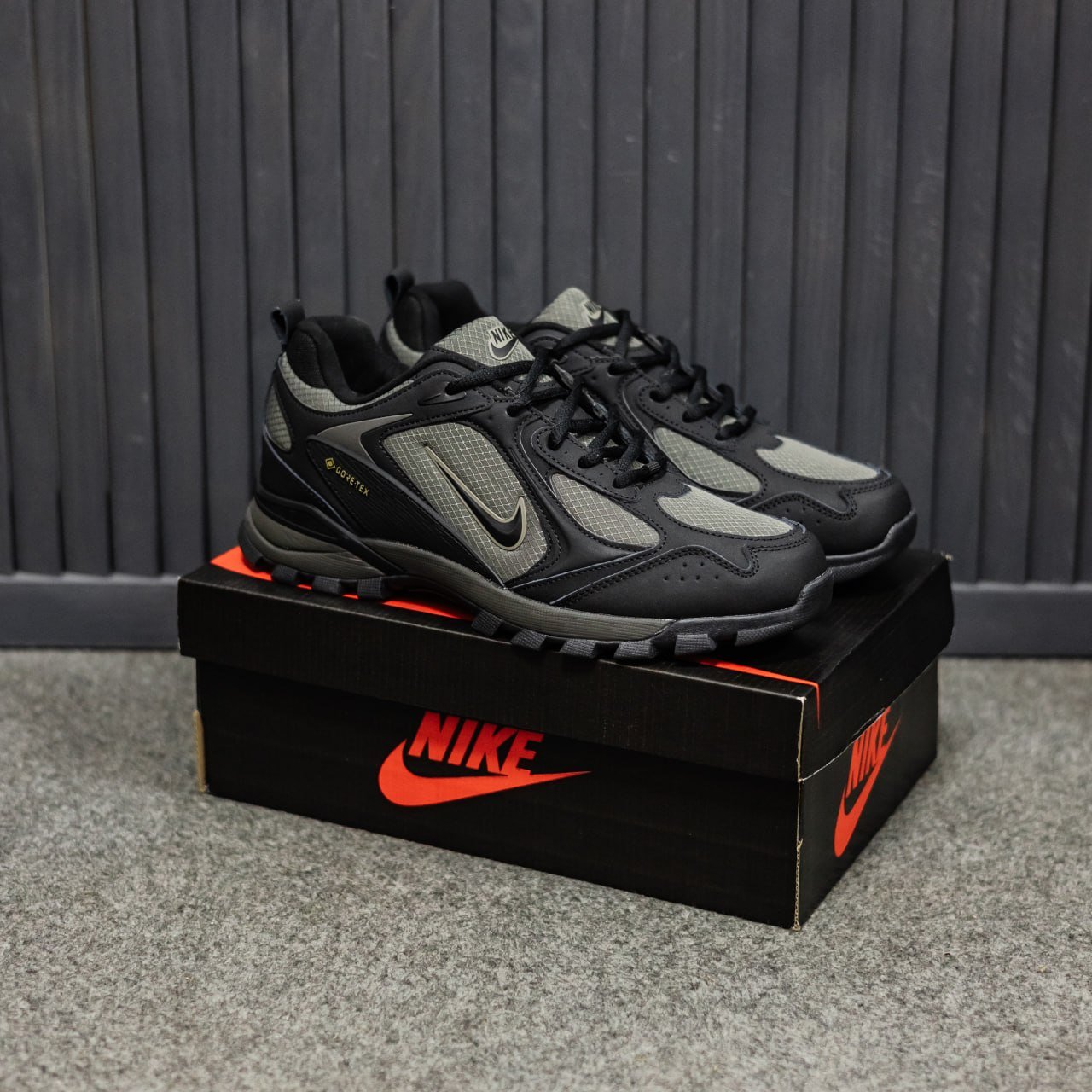 Кроссовки Мужские Nike Rivah Gore-Tex Black Grey Кроссовки Мужские Nike Rivah Gore-Tex Black Grey